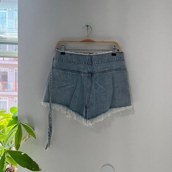 Showpo Ellyza Denim Wrap Skort Size 8 - Picture 7 of 7